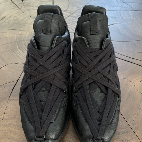 Rick Owens - EU41 RARE SAMPLE Black Maximal Lamb Leather Runner SS20 - Picture 3 of 13